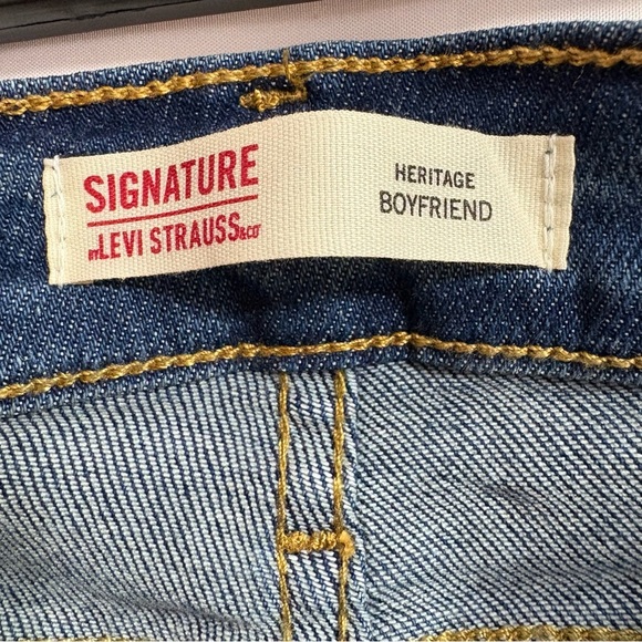 Women’s 18 Signature by Levi Strauss Dark Blue Ankle Jeans Casual - Picture 5 of 8